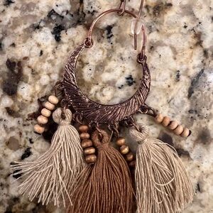 Bohemian Tassel Hoop Earrings
